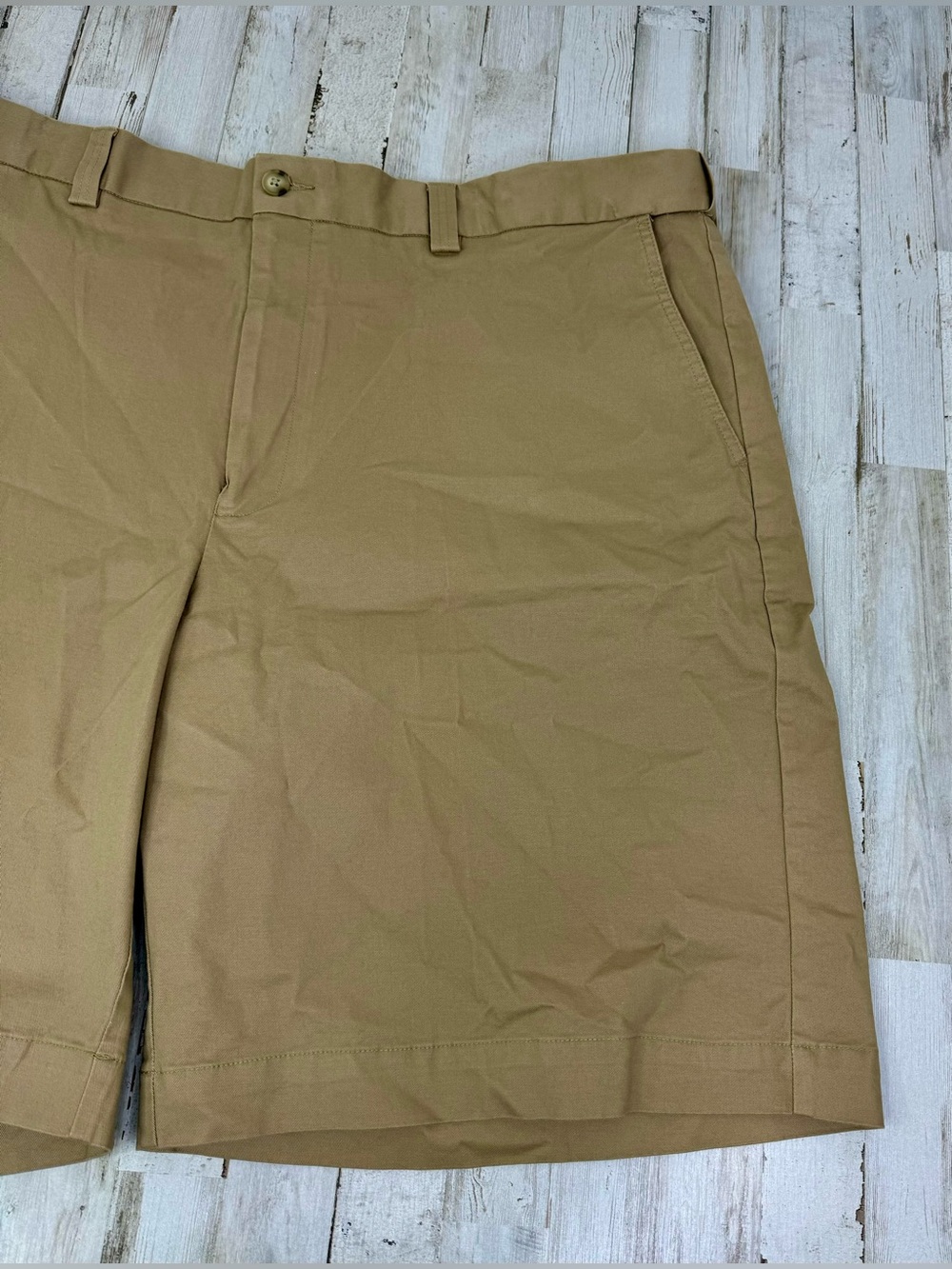 Oak Hill Shorts Mens 48 Khaki Stretch Chino Big & Tall Flat Front 10 Inseam NWT - Picture 3 of 12